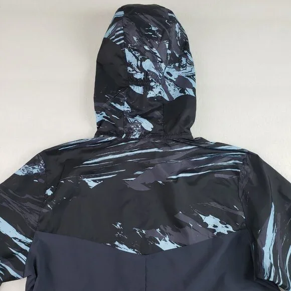 Salomon Agile Hooded Windbreaker Jacket Womens Medium Gray Active Full Zip Run - Picture 7 of 12